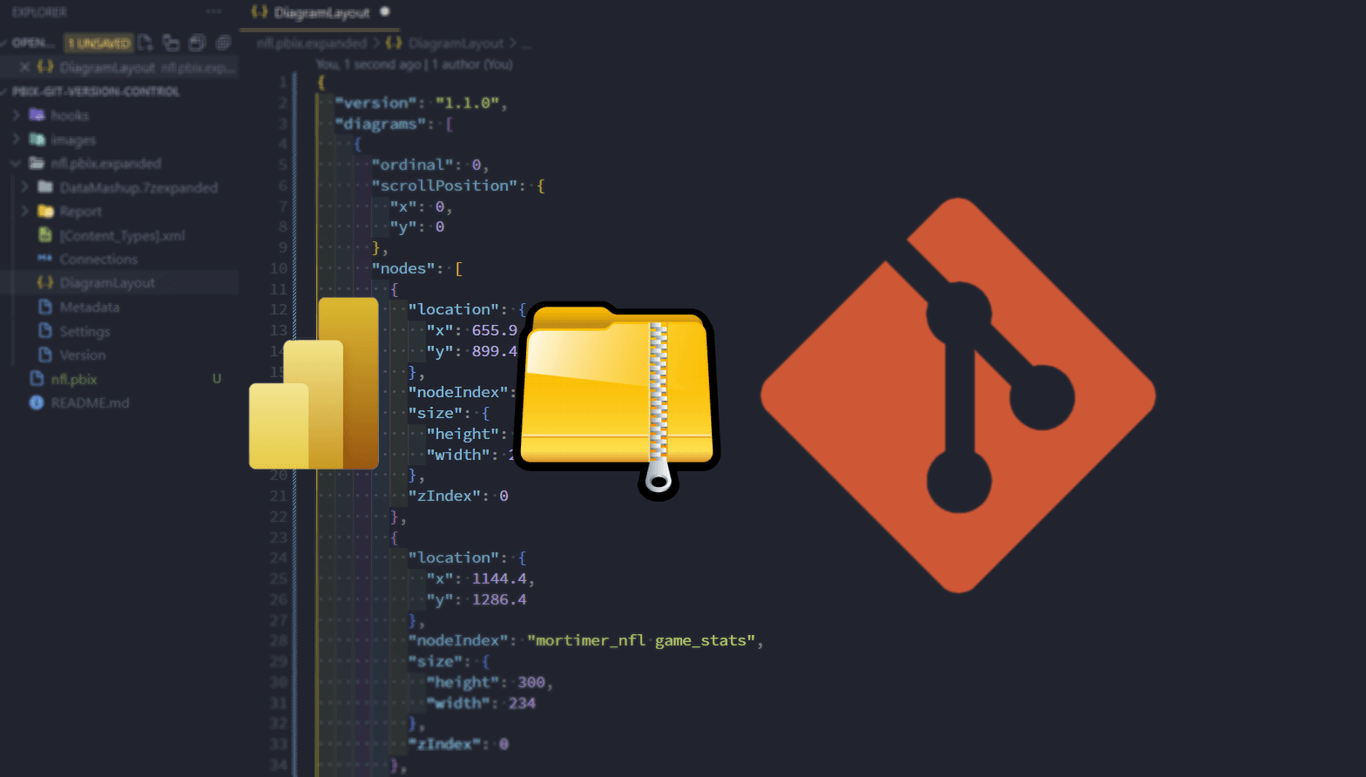 Power BI PBIX Git version control